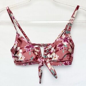XHILARATION | 🩷👙 Pink Floral Print Padded Adjustable Bikini Top